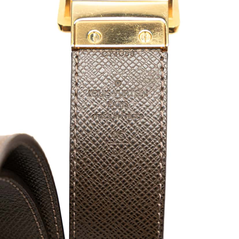 Louis Vuitton Damier Ebene Inventeur Reversible Belt Brown Canvas Very good condition - Box View
