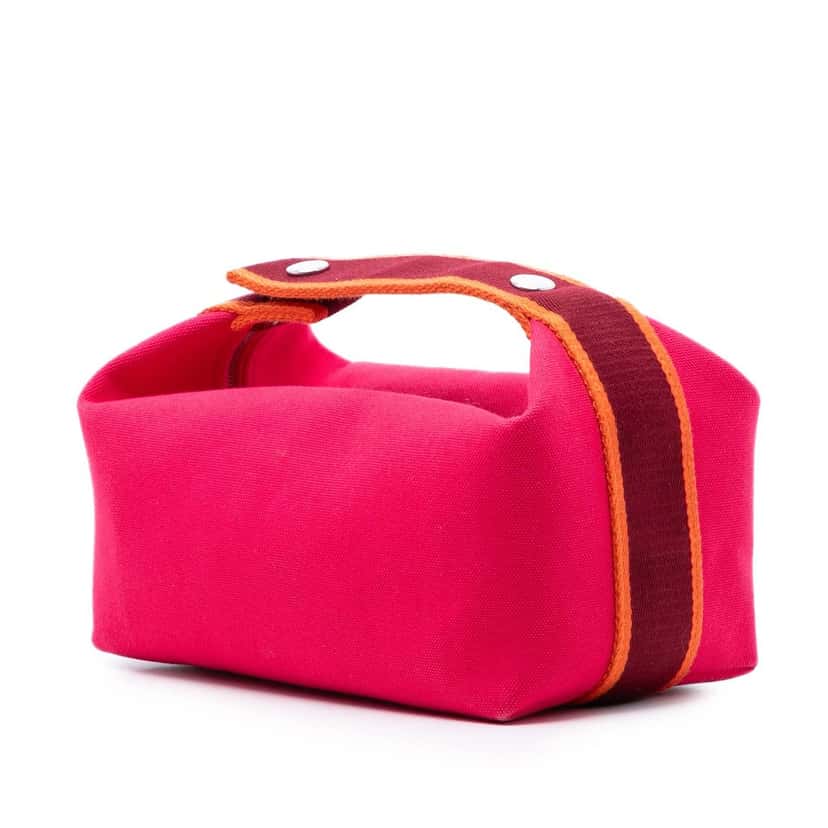 Hermès Small Canvas Bride A Brac Case Pink Very good condition - Back View