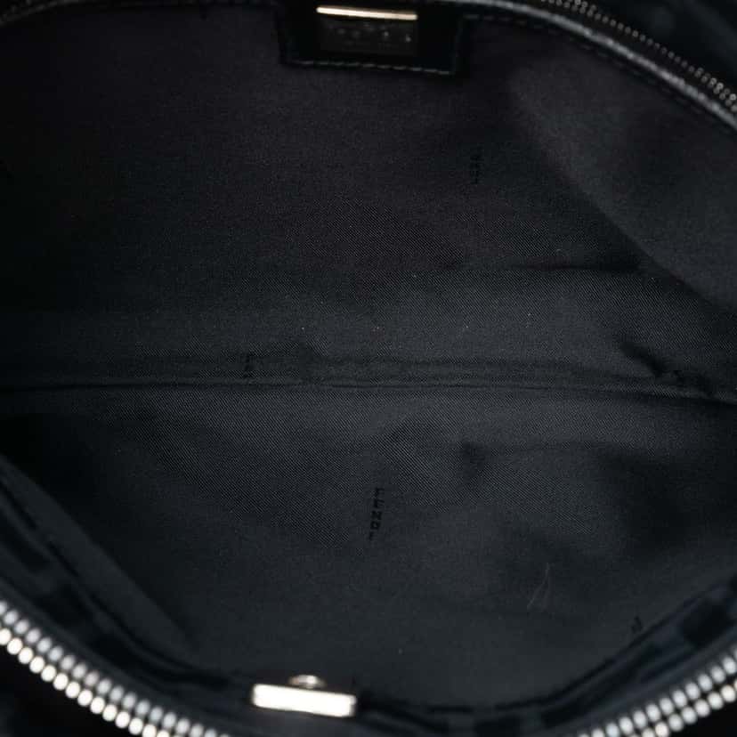 Fendi Zucca Nylon Shoulder Bag Black Very good condition - Model View