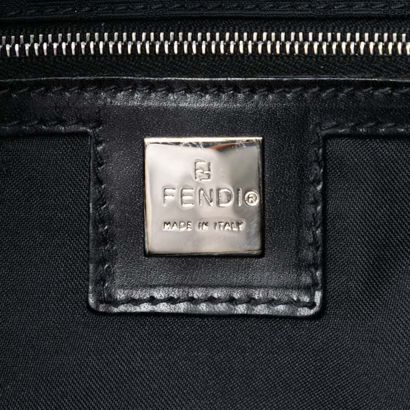 Fendi Zucca Nylon Shoulder Bag Black Very good condition - Box View
