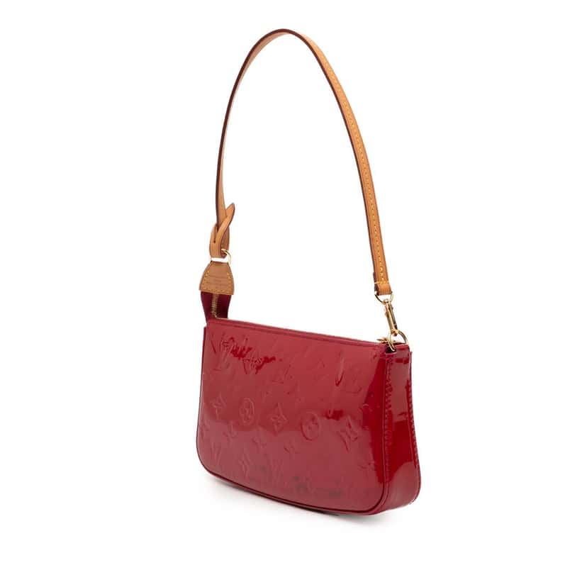 Louis Vuitton Monogram Vernis Pochette Accessoires Red Leather Very good condition - Back View