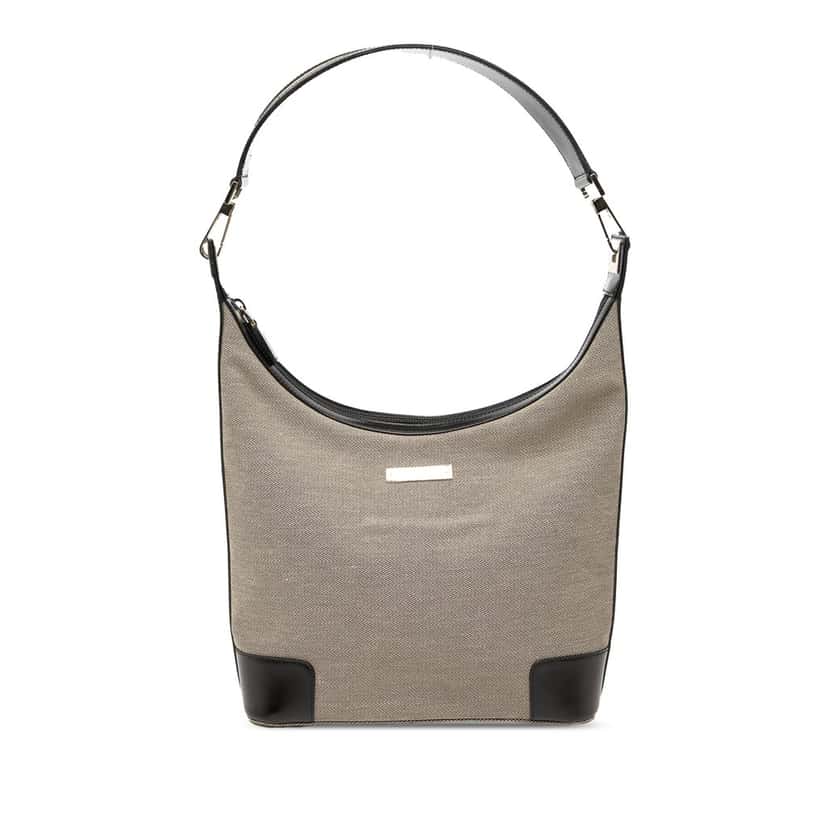 Gucci Canvas Shoulder Bag Beige Very good condition - Front View