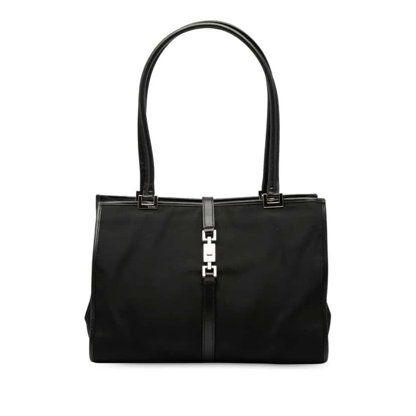Gucci Nylon Jackie Tote Black Very good condition - Front View