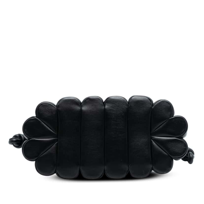 LOEWE Calfskin Ondas Flamenco Knot Crossbody Black Leather Very good condition - Inside View