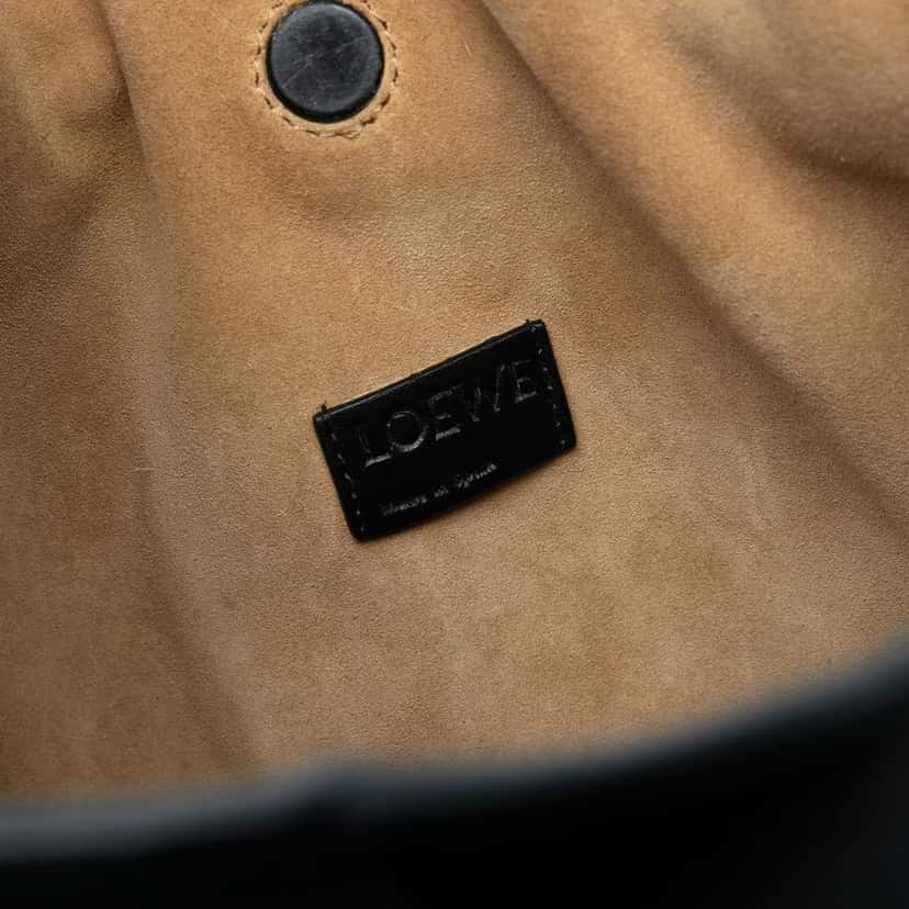 LOEWE Calfskin Ondas Flamenco Knot Crossbody Black Leather Very good condition - Box View