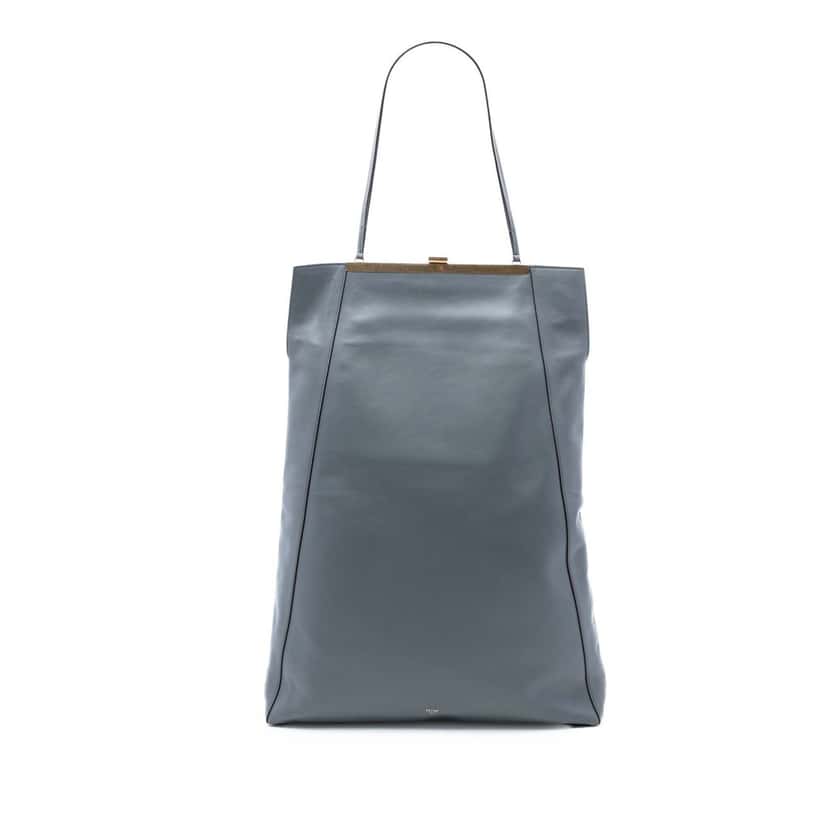 Celine Smooth Calfskin Clasp Cabas Tote