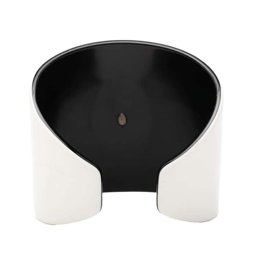 Chanel CC Resin Cuff Bracelet White Plastic Very good condition - Inside View
