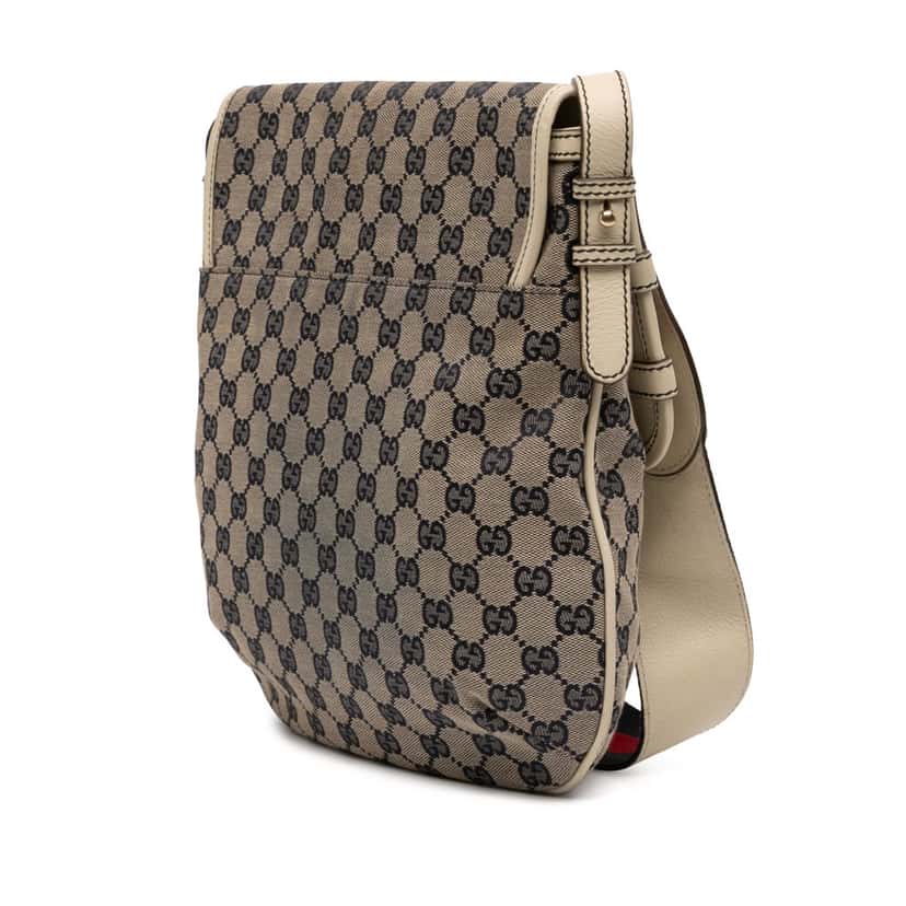 Gucci GG Canvas Web Crossbody Beige Very good condition - Back View