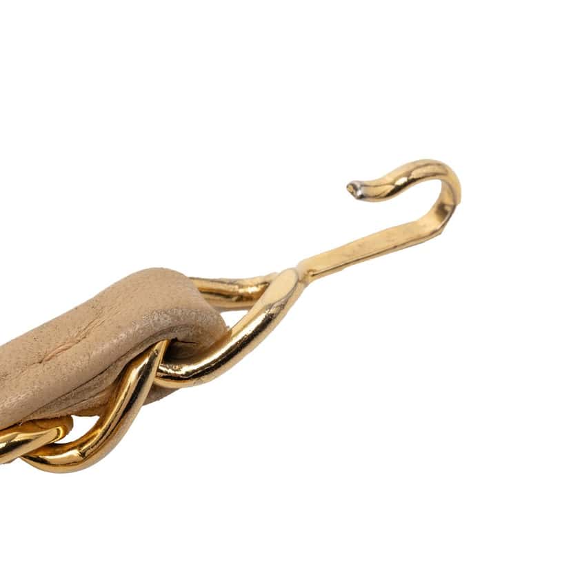 Chanel CC Gold Plated Leather Woven Chain Belt Gold Metal Very good condition - Inside View