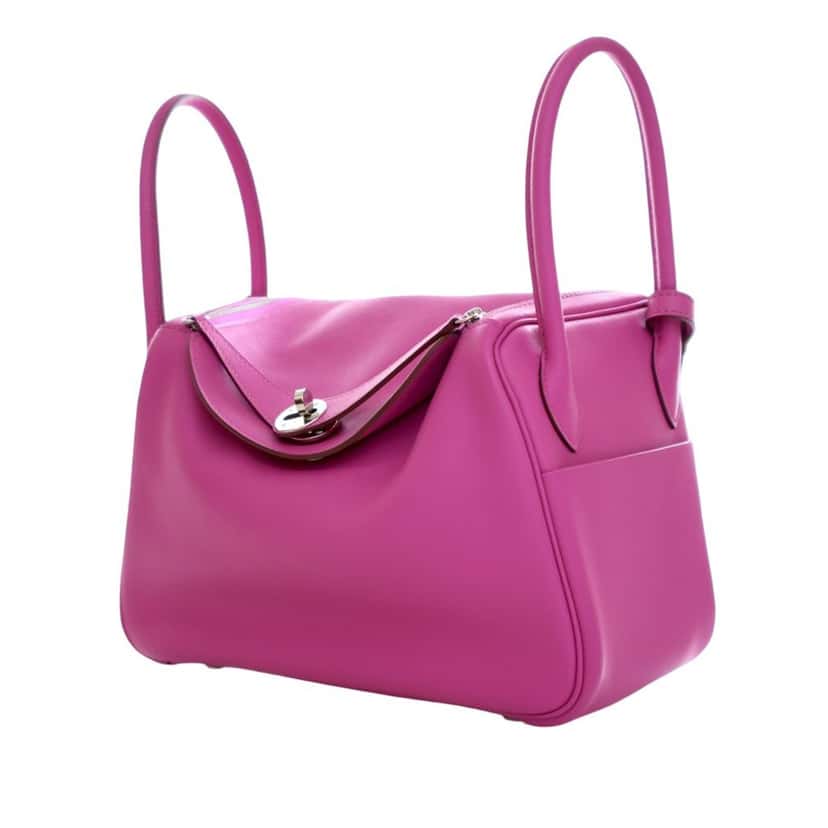 Hermès Swift Tressage Lindy 26 Pink Leather Very good condition - Back View