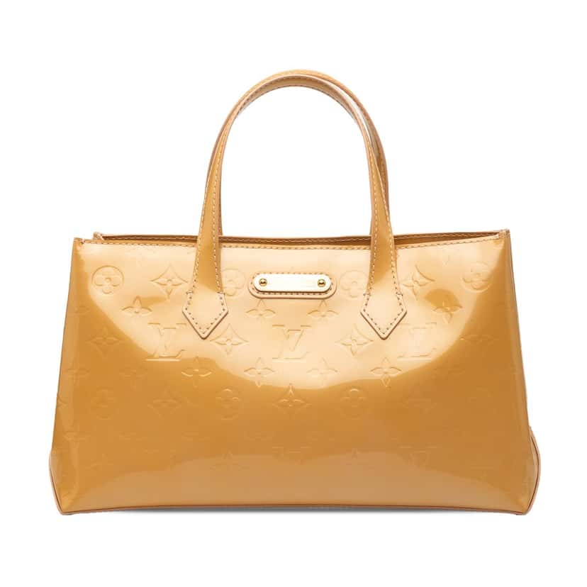 Louis Vuitton Monogram Vernis Wilshire PM Gold Leather Very good condition - Front View