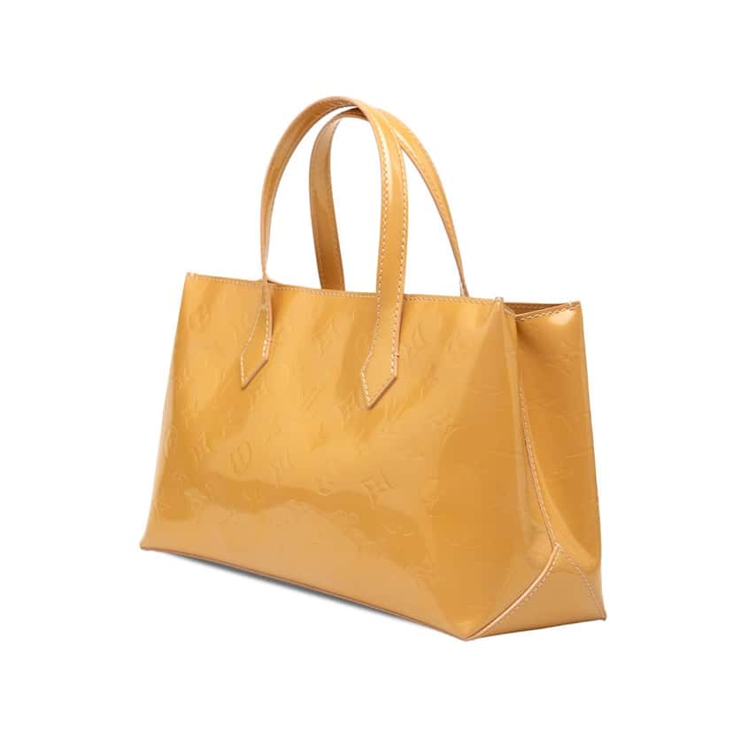 Louis Vuitton Monogram Vernis Wilshire PM Gold Leather Very good condition - Back View