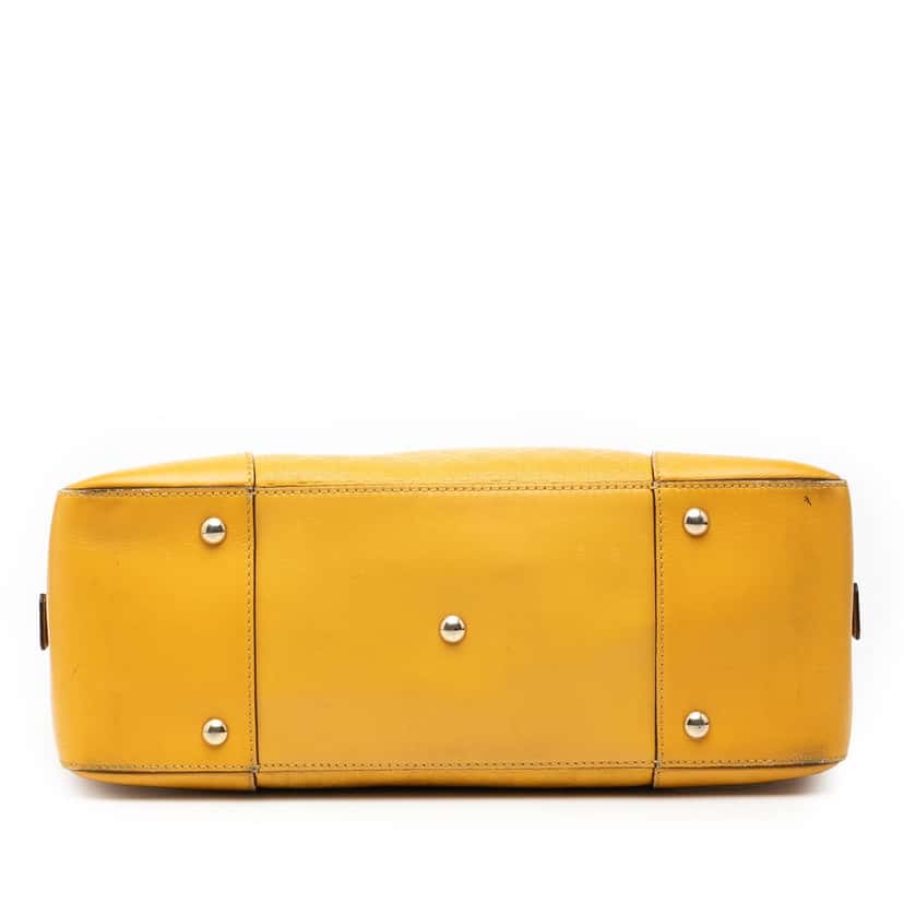 Gucci Diamante Bright Leather Satchel Yellow Leather Very good condition - Inside View