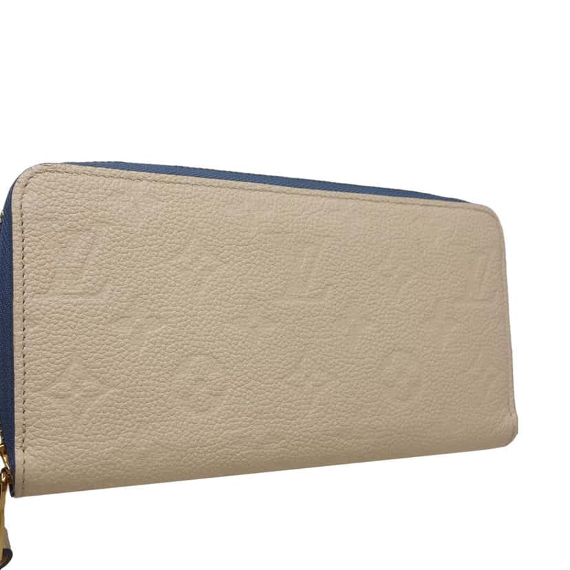 Louis Vuitton Monogram Empreinte Zippy Long Wallet Beige Leather Very good condition - Back View