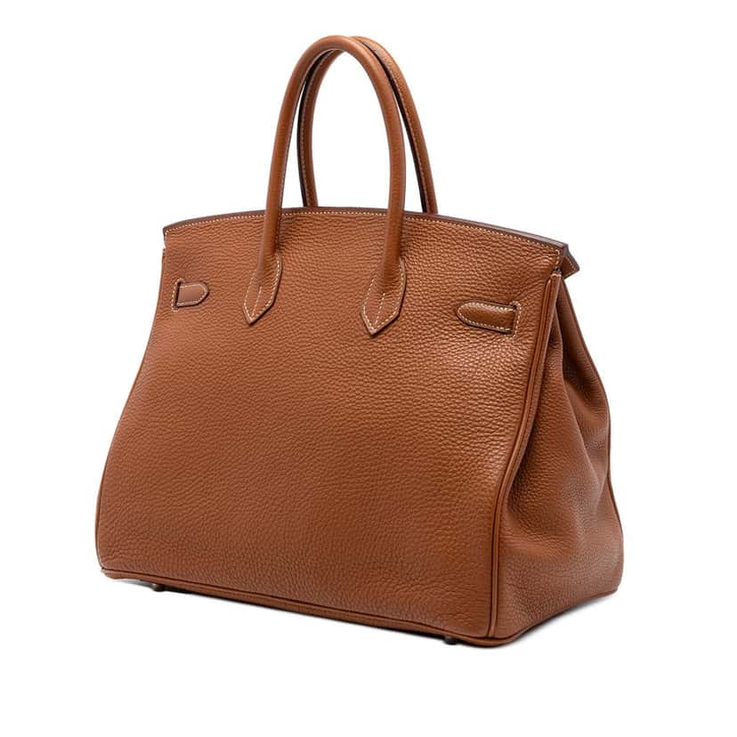 Hermès Togo Birkin Retourne 35 Brown Leather Very good condition - Back View