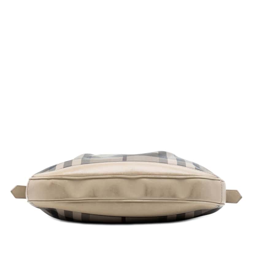 Burberry Smoked Check Coated Canvas Brooklyn Hobo Beige Very good condition - Inside View