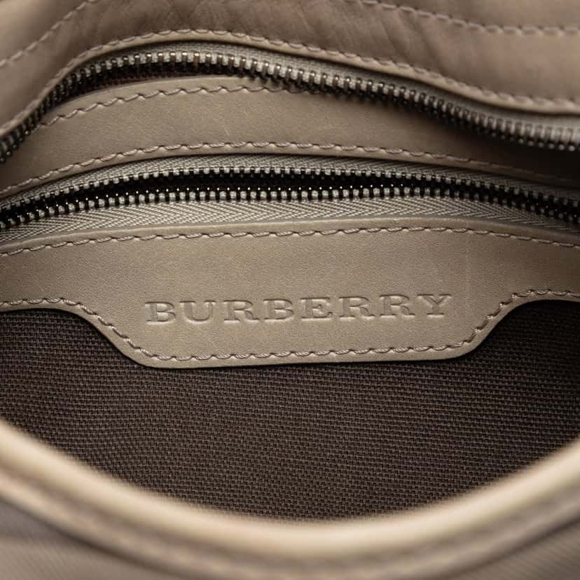 Burberry Smoked Check Coated Canvas Brooklyn Hobo Beige Very good condition - Box View