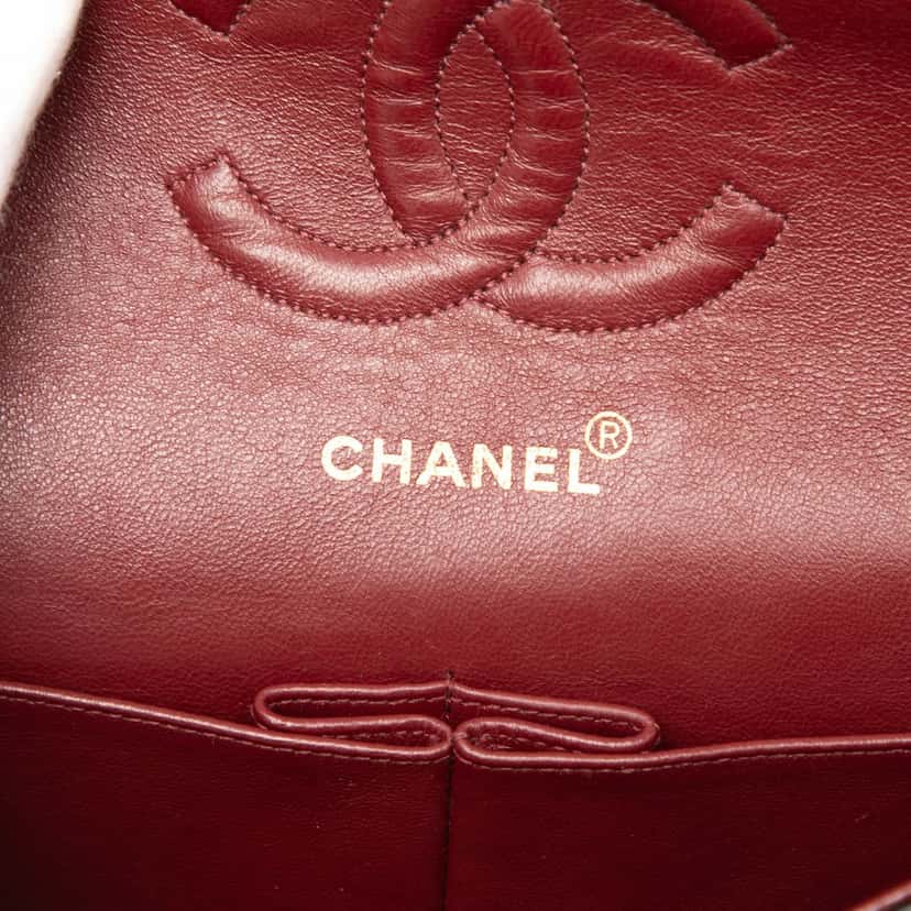 Chanel Medium Classic Lambskin Double Flap Black Leather Very good condition - Box View