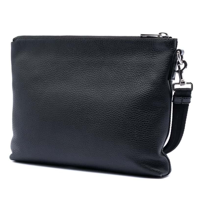 Gucci Leather Clutch Black Leather Very good condition - Back View