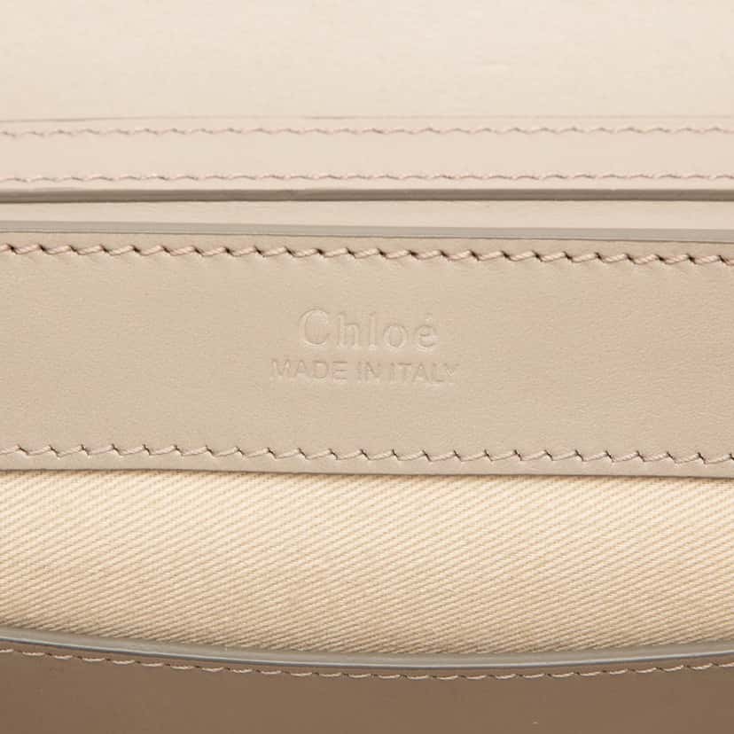 Chloé Calfskin and Suede C Clutch With Chain Brown Leather Very good condition - Box View