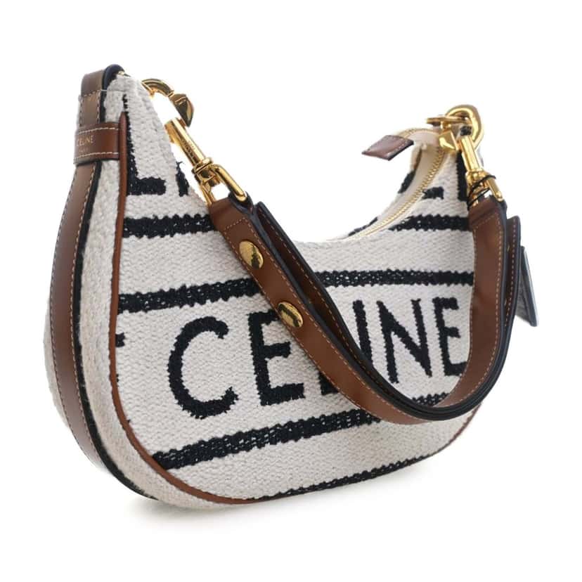 Celine Medium Knitted Textile Ava Shoulder Bag Beige Very good condition - Inside View