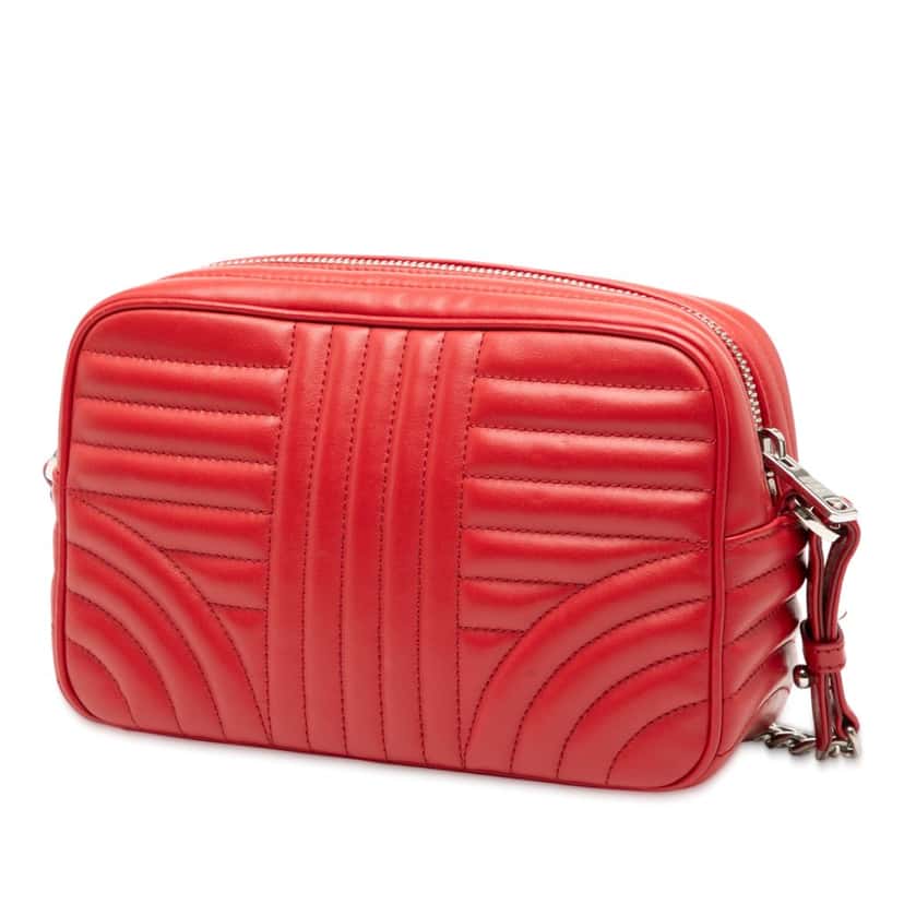 Prada Soft Calfskin Diagramme Camera Bag Red Leather Very good condition - Back View