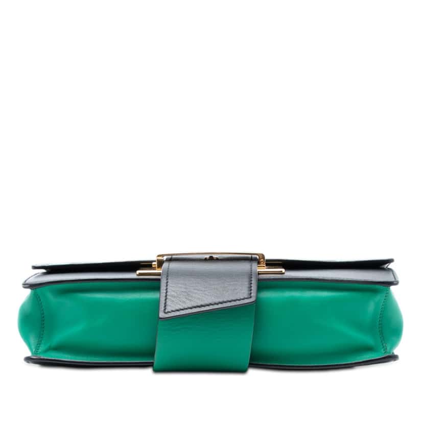 Prada Floral Printed Leather Plex Ribbon Crossbody Black Leather Very good condition - Inside View