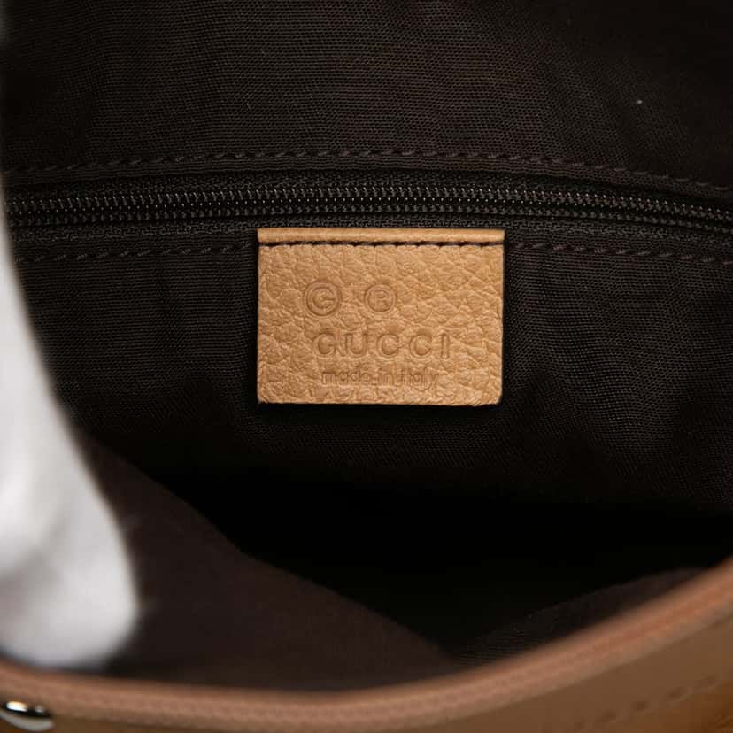 Gucci Leather Abbey D Ring Shoulder Bag Brown Leather Very good condition - Box View