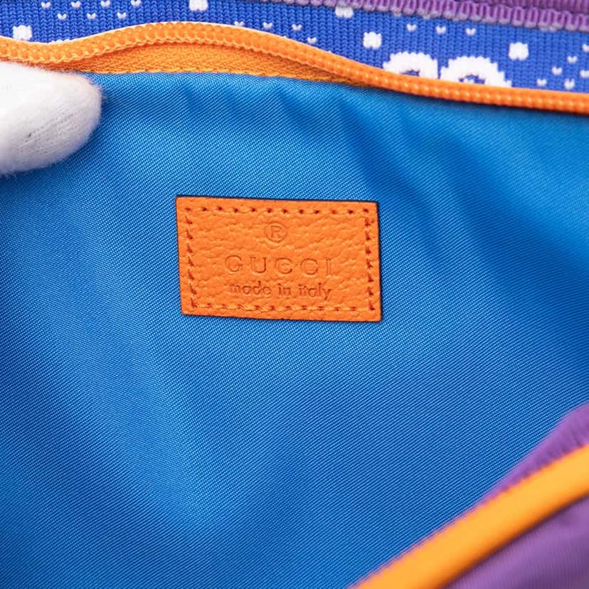 Gucci GG Nylon and Rubber Belt Bag Blue Very good condition - Box View