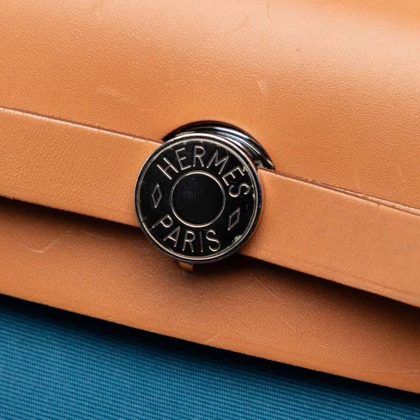 Hermès Toile Herbag Zip 31 Blue Very good condition - Box View
