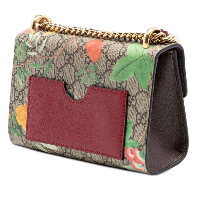 Gucci Small GG Supreme Tian Padlock Crossbody Beige Very good condition - Back View