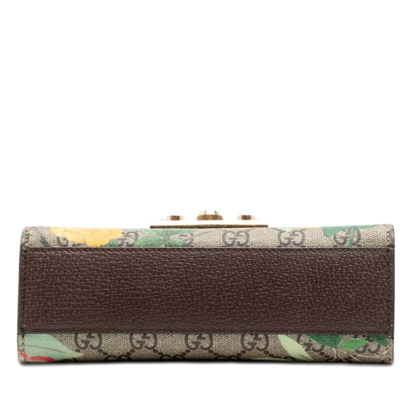 Gucci Small GG Supreme Tian Padlock Crossbody Beige Very good condition - Inside View