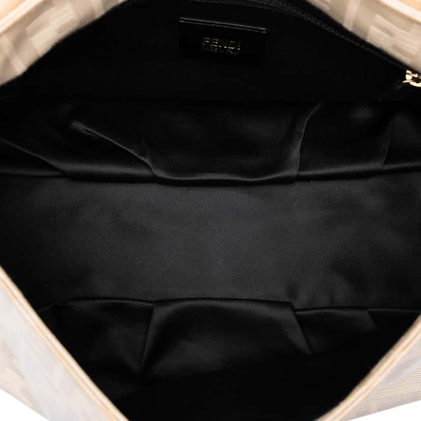 Fendi Zucca Canvas Mia Flap Shoulder Bag Brown Very good condition - Model View