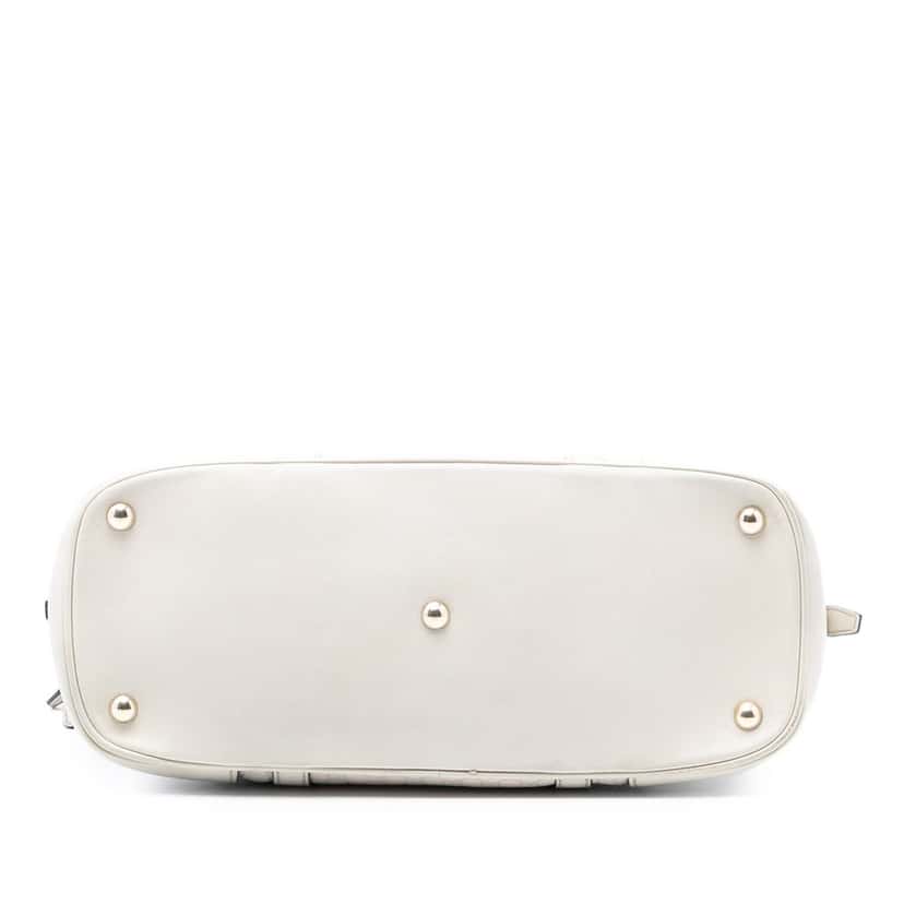 Gucci Small Microguccissima Nice Dome Satchel White Leather Very good condition - Inside View