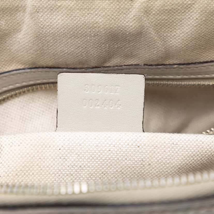 Gucci Small Microguccissima Nice Dome Satchel White Leather Very good condition - Box View