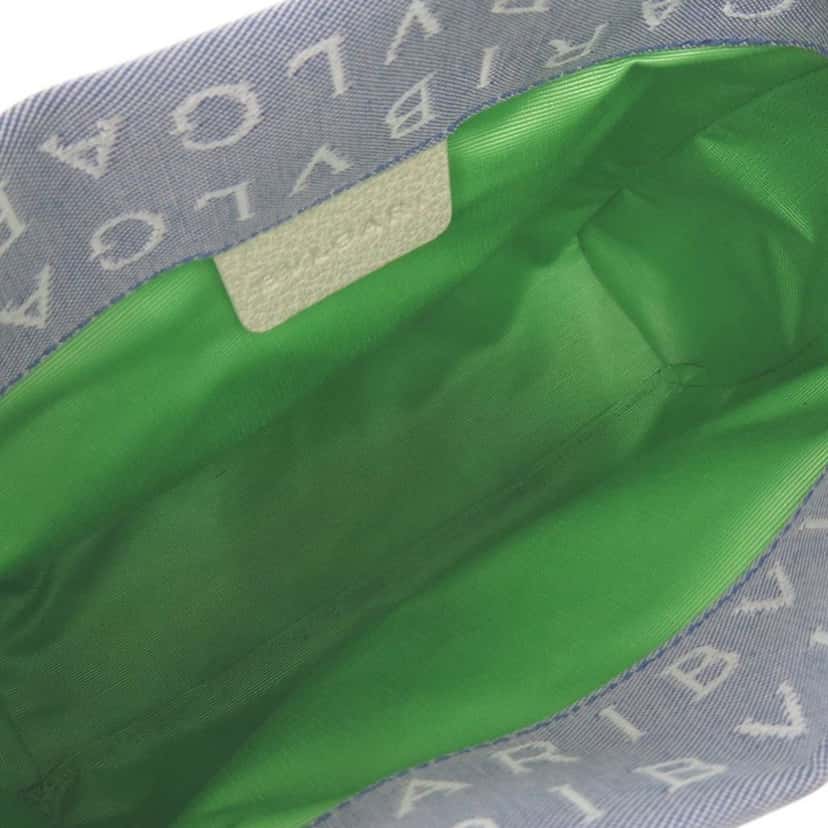 Bvlgari Mini Denim Logomania Tote Blue Very good condition - Model View