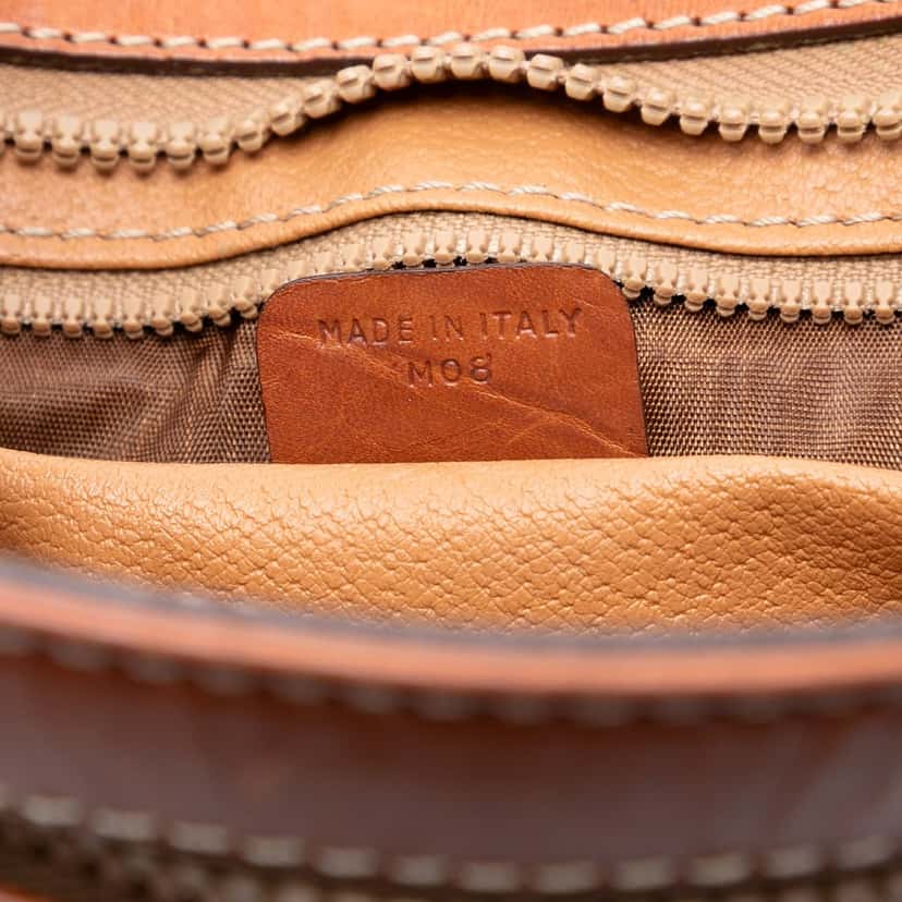 Celine Macadam Coated Canvas Clutch Brown Very good condition - Box View