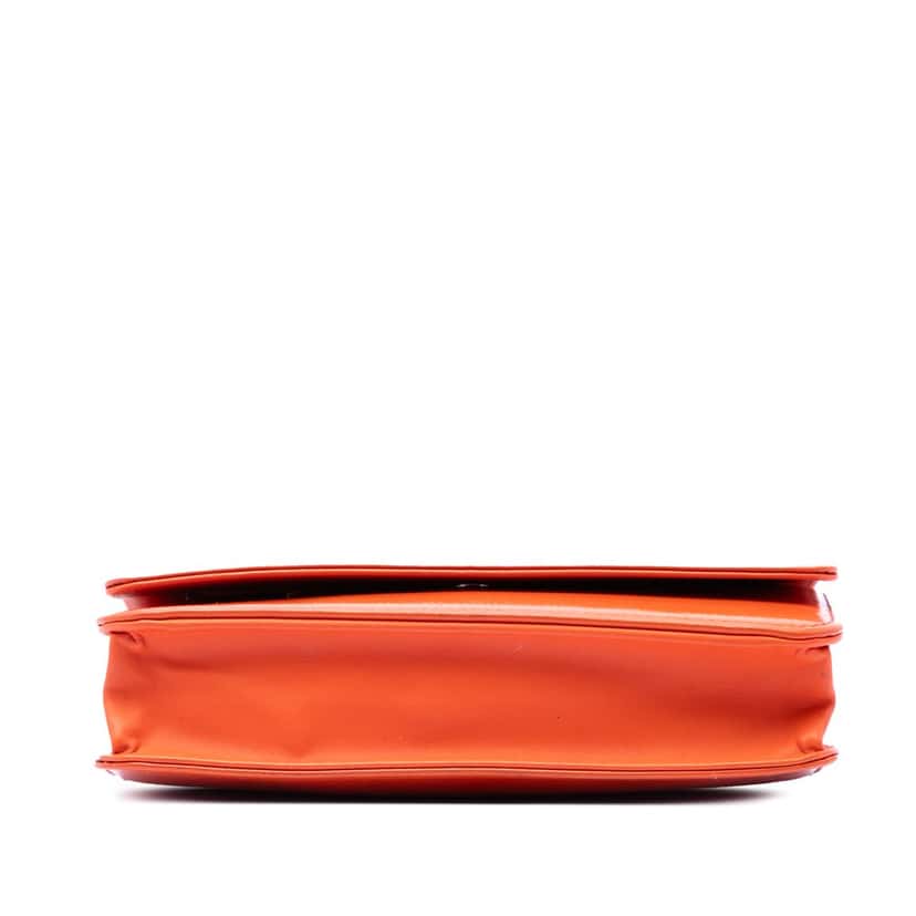 Chanel CC Patent Caviar Wallet On Chain Orange Leather Very good condition - Inside View