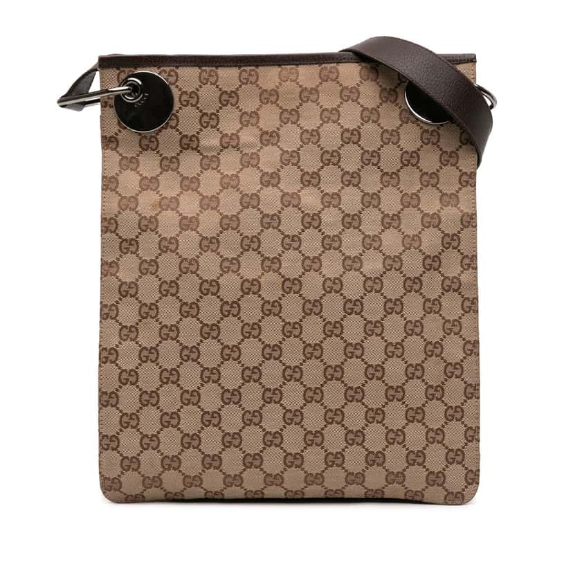 Gucci GG Canvas Eclipse Crossbody Beige Very good condition - Front View