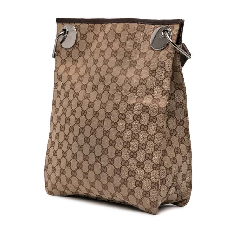 Gucci GG Canvas Eclipse Crossbody Beige Very good condition - Back View