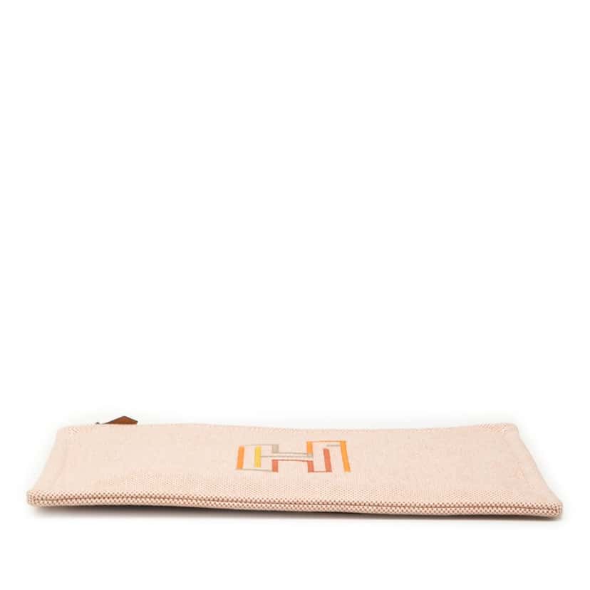 Hermès Large Canvas H Labyrinthe Case Orange Very good condition - Inside View