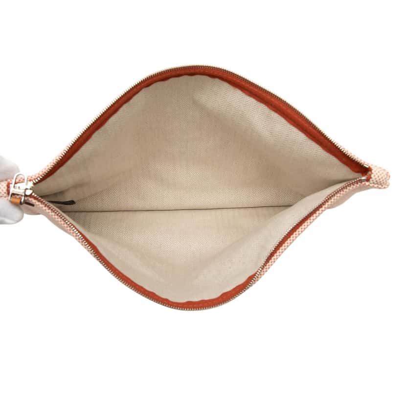 Hermès Large Canvas H Labyrinthe Case Orange Very good condition - Model View