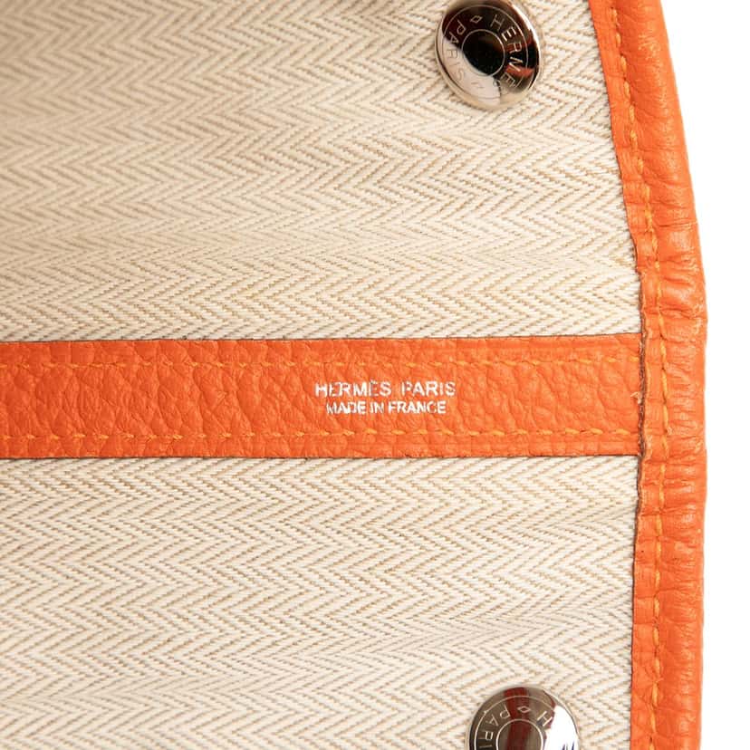 Hermès Negonda Garden Party 36 Orange Leather Very good condition - Box View