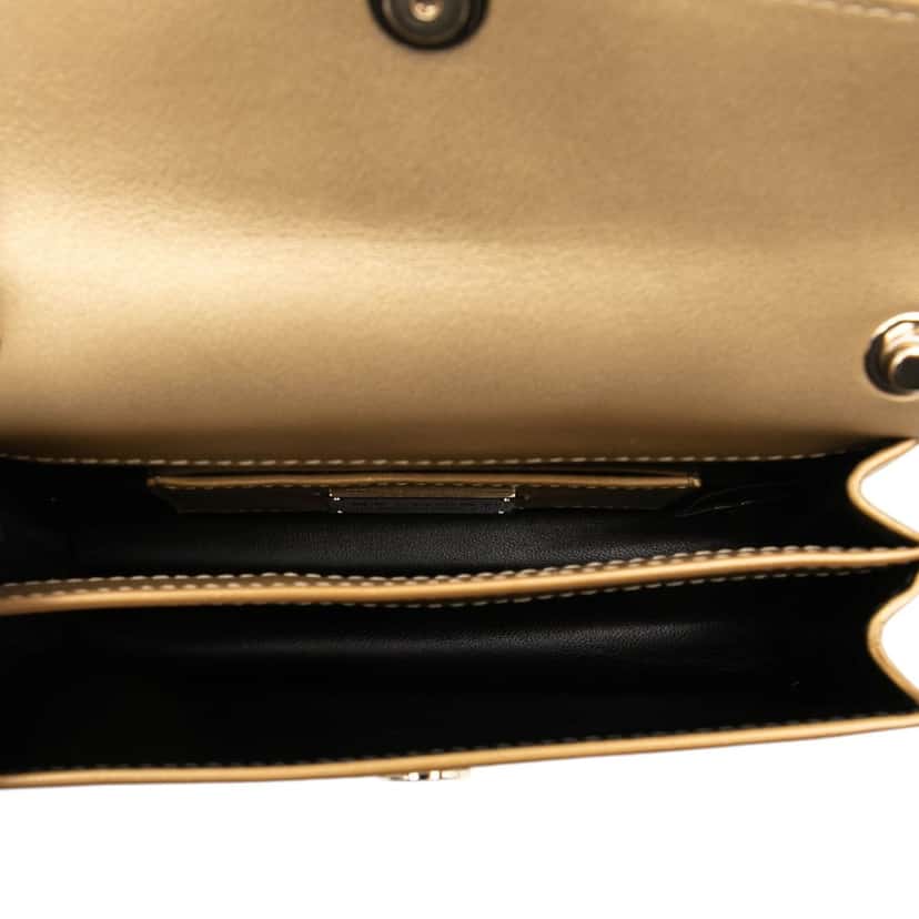 Bvlgari Mini Laser Cut Calfskin Serpenti Forever Diamond Blast Sunshine Crossbody Gold Leather Very good condition - Model View