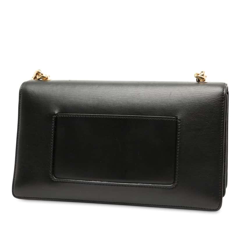 Celine Small Leather Case Chain Flap Black Leather Very good condition - Back View