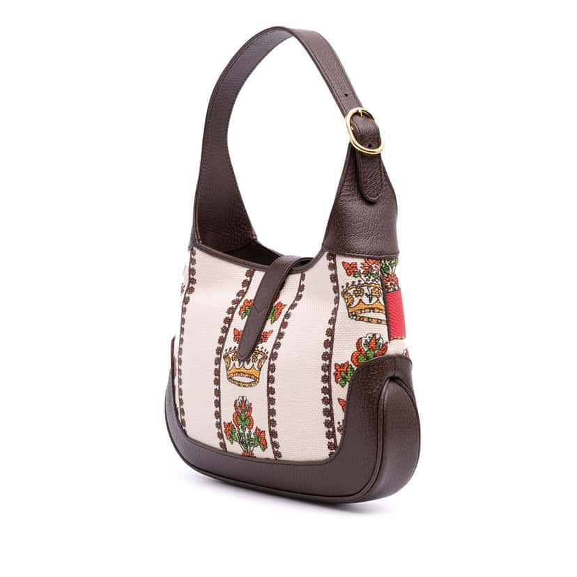 Gucci Small Canvas 100 Centennial Music Jackie 1961 Crossbody Brown Very good condition - Back View
