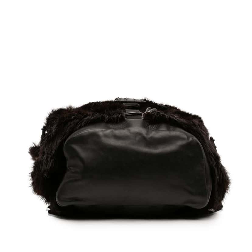 Givenchy Leather and Fur Obsedia Backpack Black Very good condition - Inside View