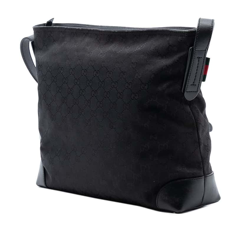 Gucci GG Canvas Web Crossbody Black Very good condition - Back View