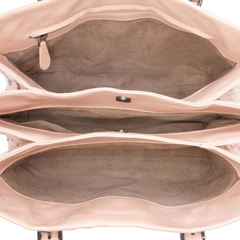Bottega Veneta Small Nappa Intrecciato Roma Satchel Beige Leather Very good condition - Model View