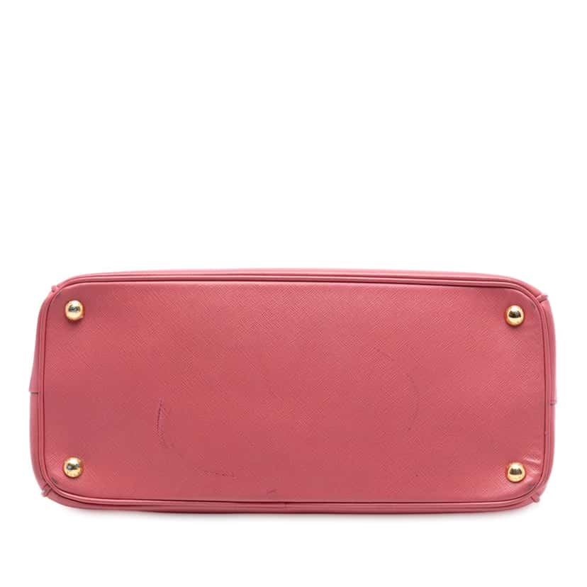 Prada Medium Saffiano Lux Galleria Double Zip Satchel Pink Leather Very good condition - Inside View